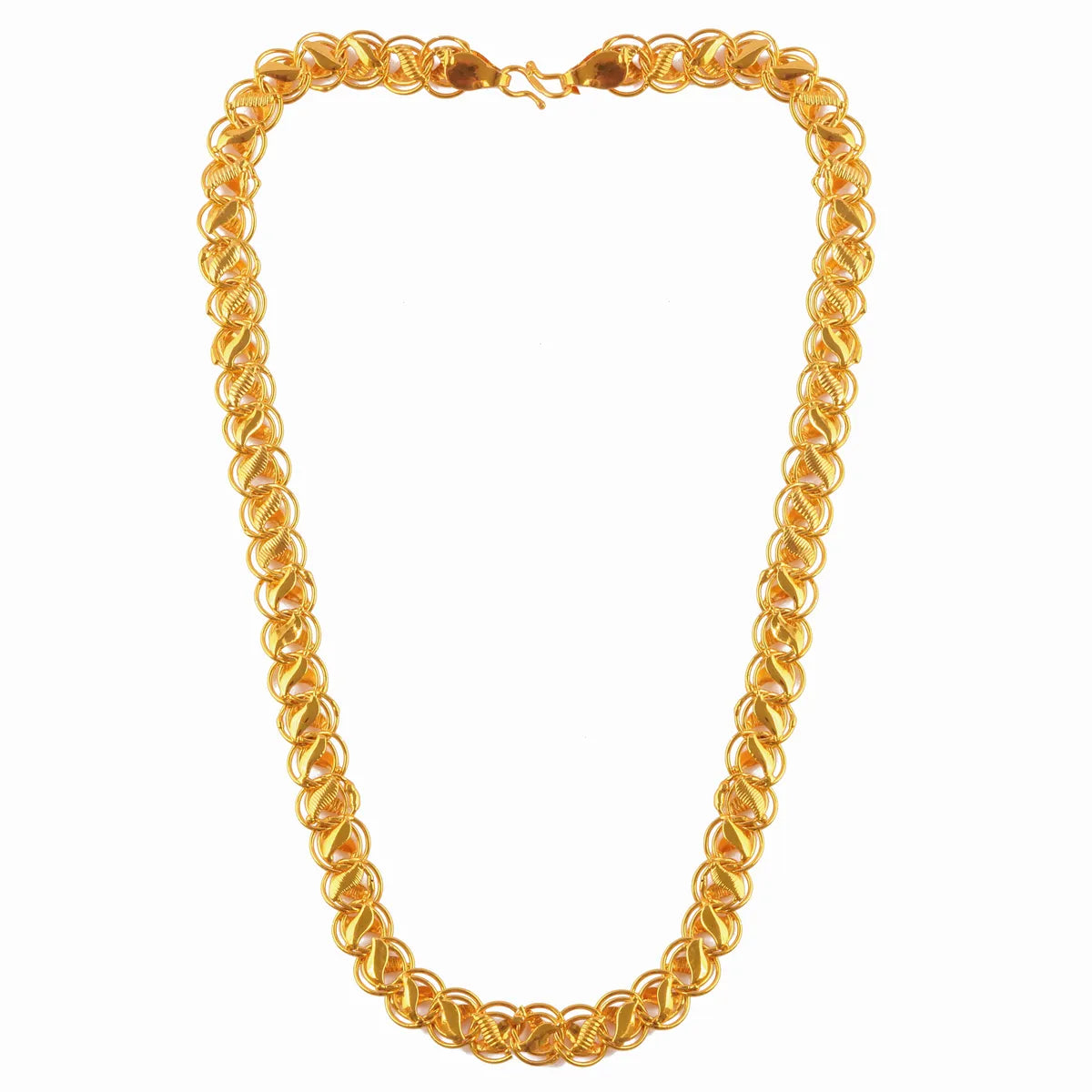 22K Gold Traditional Indian Lotus Chain
