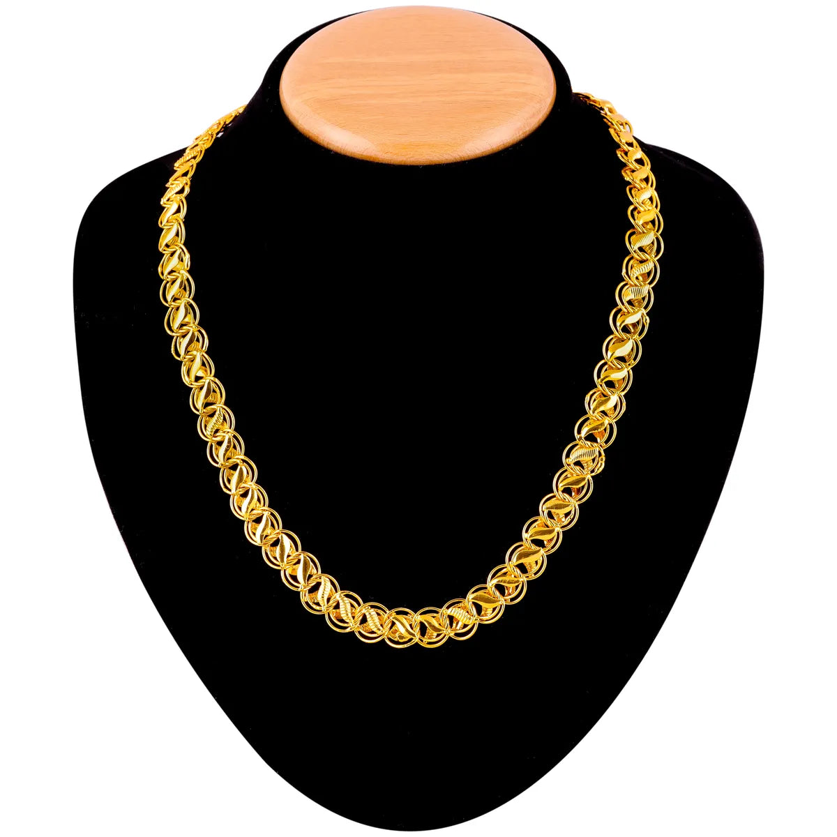 22K Gold Traditional Indian Lotus Chain