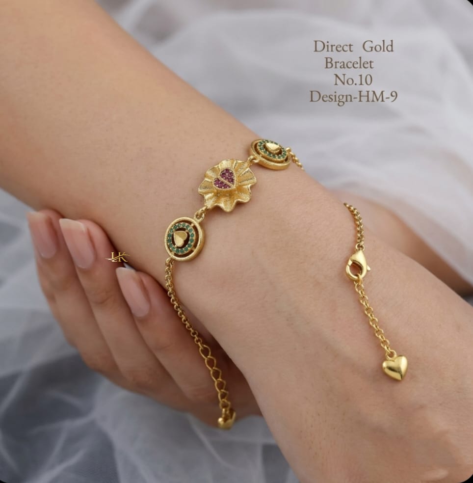 Luxury Sunburst Heart Adjustable Gold Bracelet  Short & Catchy Titles