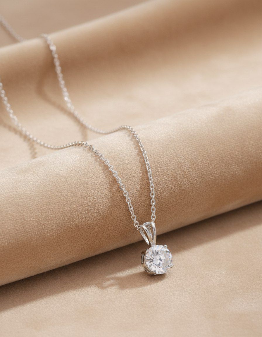 Classic Round Solitaire Pendant