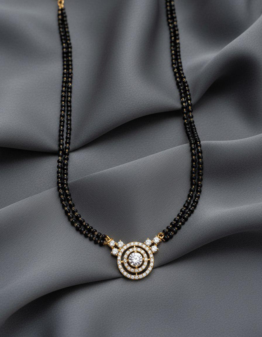 Round Diamond Style Mangalsutra