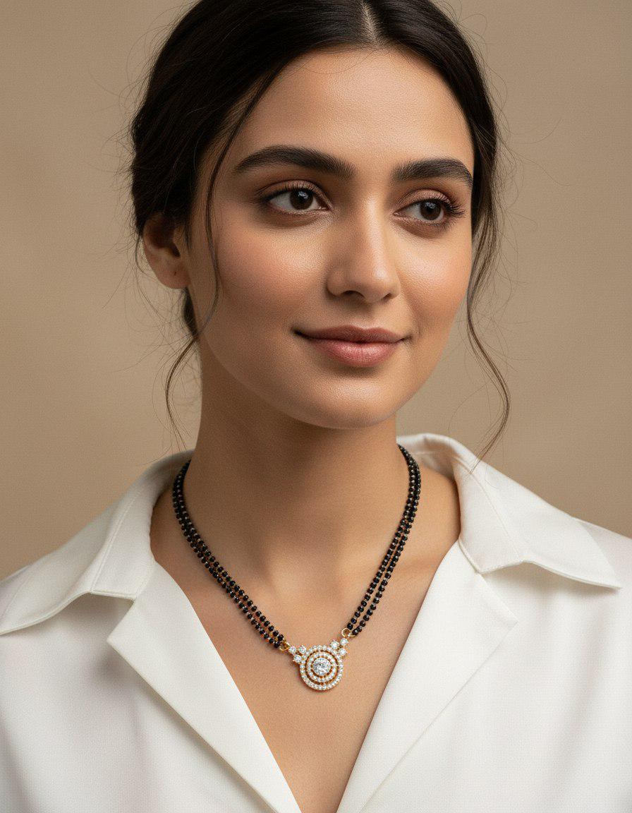 Round Diamond Style Mangalsutra