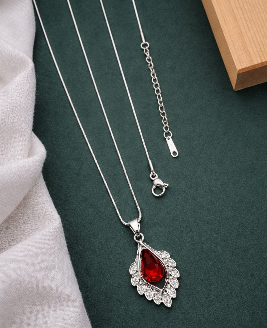 Red Crystal Teardrop Design