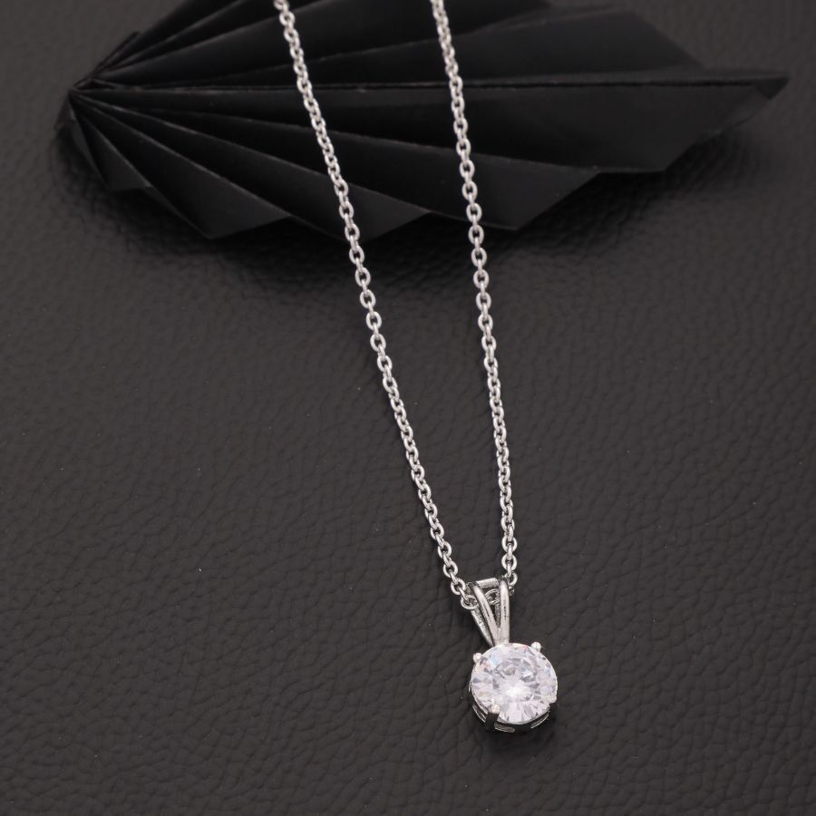 Classic Round Solitaire Pendant