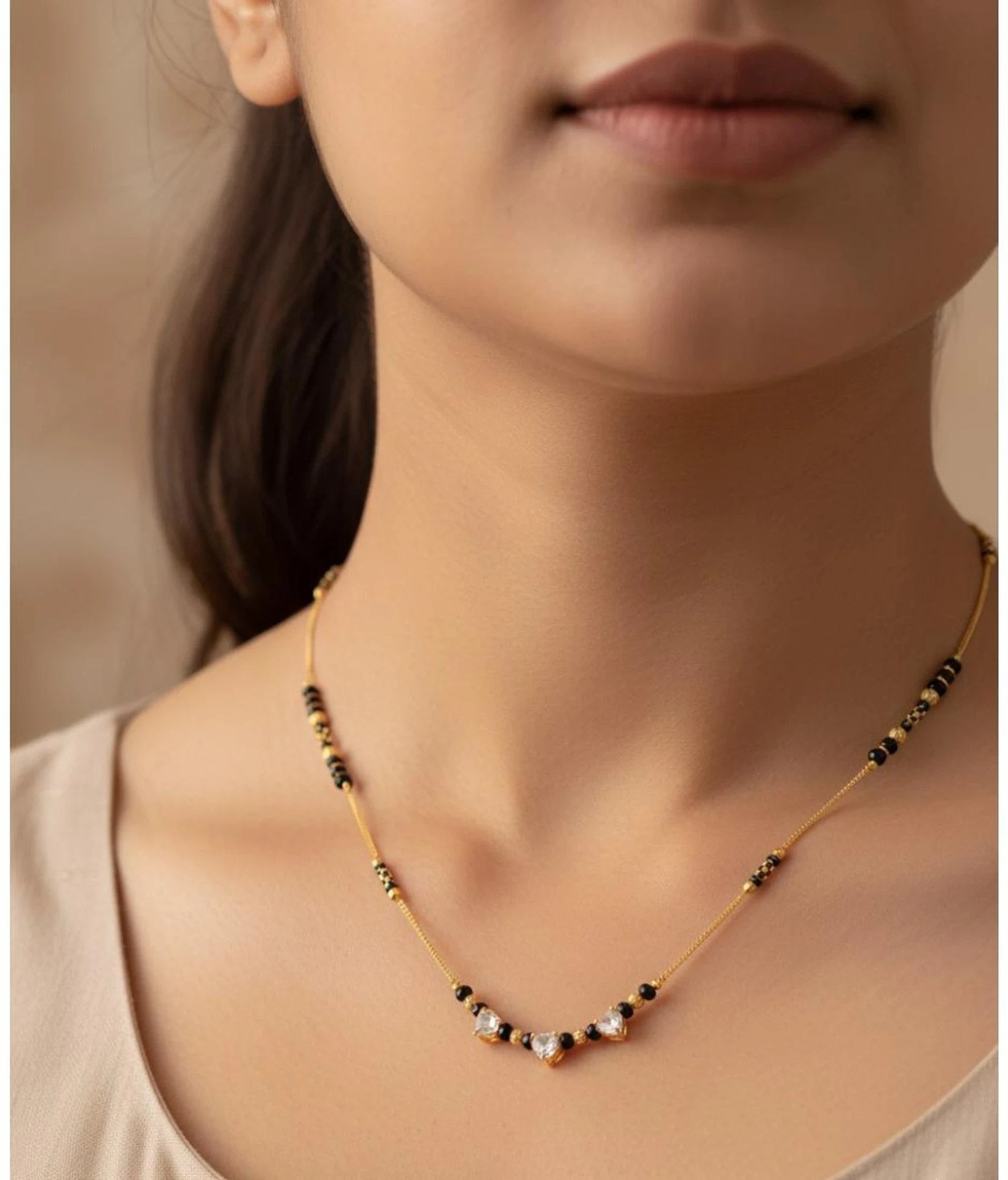 Triple Heart Modern Mangalsutra